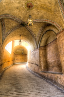 A road in the castle of Cesky Krumlov